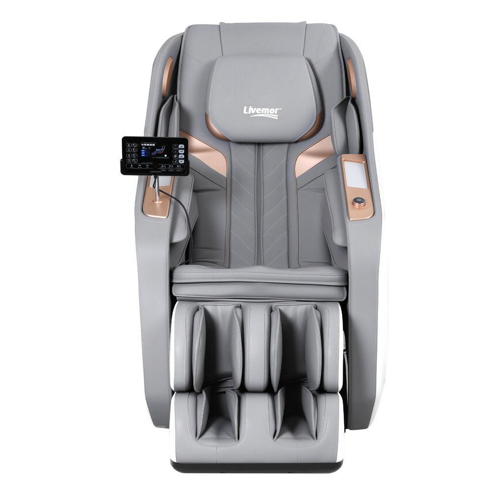 Massage Chair Electric Recliner Double Core Mechanism Massager ROWA White - Furniture > Bar Stools & Chairs > Massage Chairs - Rivercity House & Home Co. (ABN 18 642 972 209) - Affordable Modern Furniture Australia