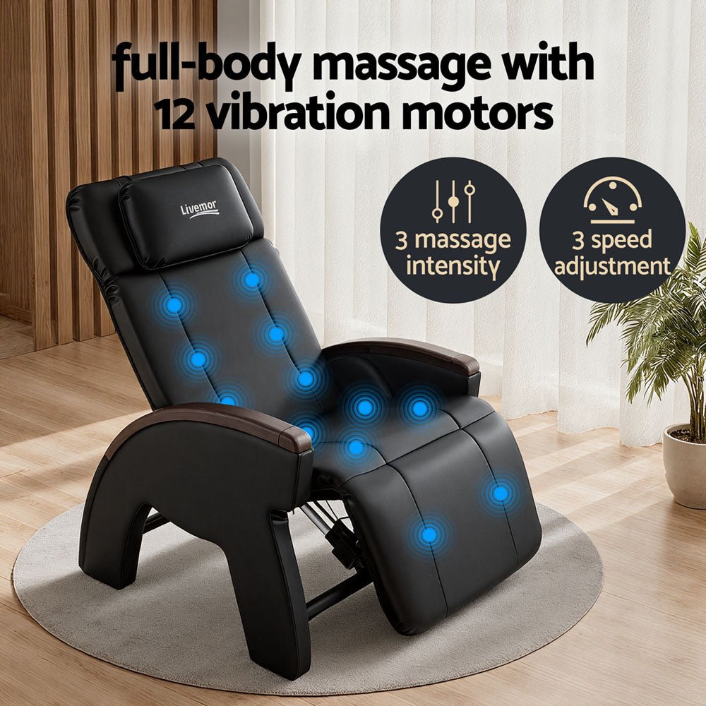 Massage Chair Electric Recliner Home Massager ARIA - Furniture > Bar Stools & Chairs > Massage Chairs - Rivercity House & Home Co. (ABN 18 642 972 209) - Affordable Modern Furniture Australia