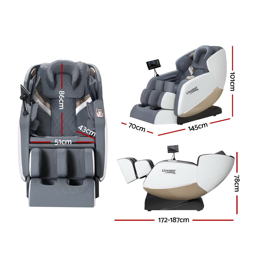 Massage Chair Electric Recliner Home Massager Beryl - Furniture > Bar Stools & Chairs > Massage Chairs - Rivercity House & Home Co. (ABN 18 642 972 209) - Affordable Modern Furniture Australia