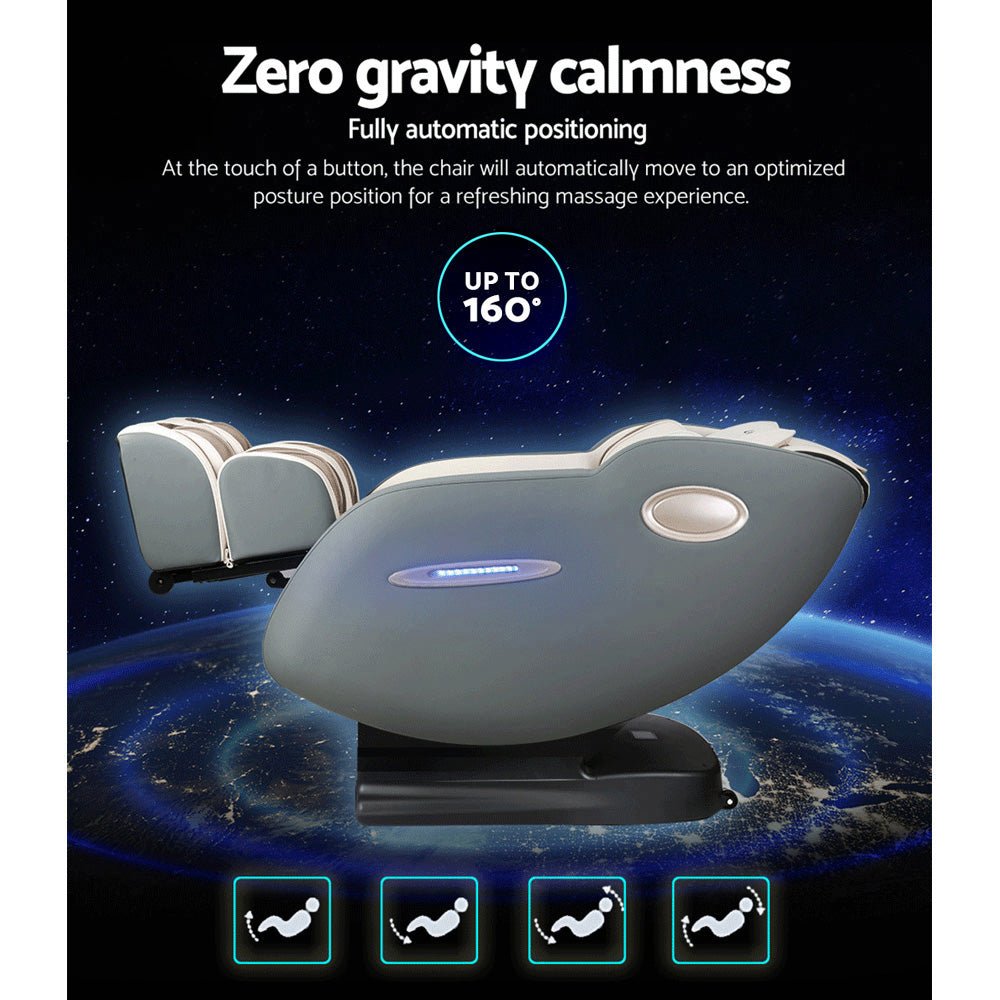 Massage Chair Electric Recliner Massager Grey Ozeni - Furniture > Bar Stools & Chairs > Massage Chairs - Rivercity House & Home Co. (ABN 18 642 972 209) - Affordable Modern Furniture Australia