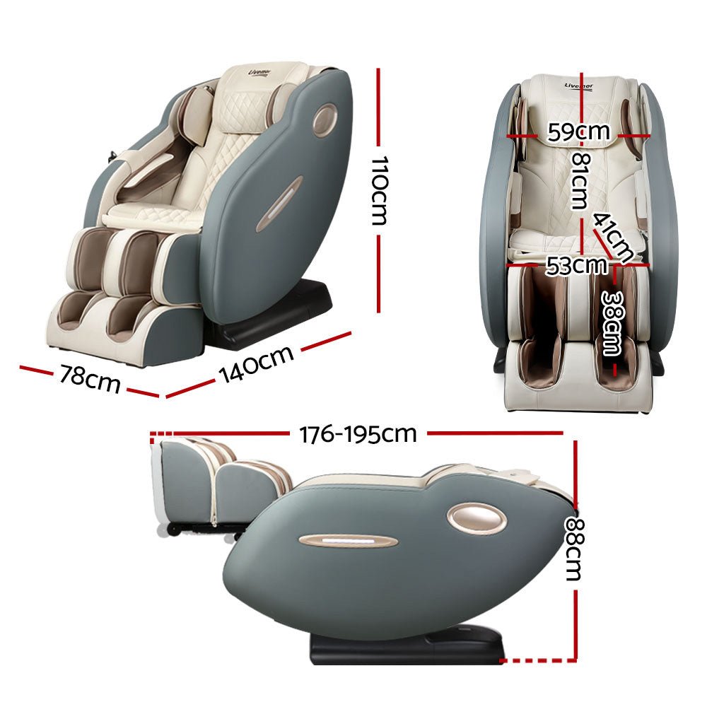 Massage Chair Electric Recliner Massager Grey Ozeni - Furniture > Bar Stools & Chairs > Massage Chairs - Rivercity House & Home Co. (ABN 18 642 972 209) - Affordable Modern Furniture Australia