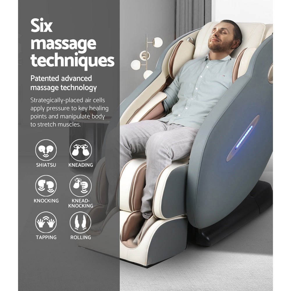 Massage Chair Electric Recliner Massager Grey Ozeni - Furniture > Bar Stools & Chairs > Massage Chairs - Rivercity House & Home Co. (ABN 18 642 972 209) - Affordable Modern Furniture Australia