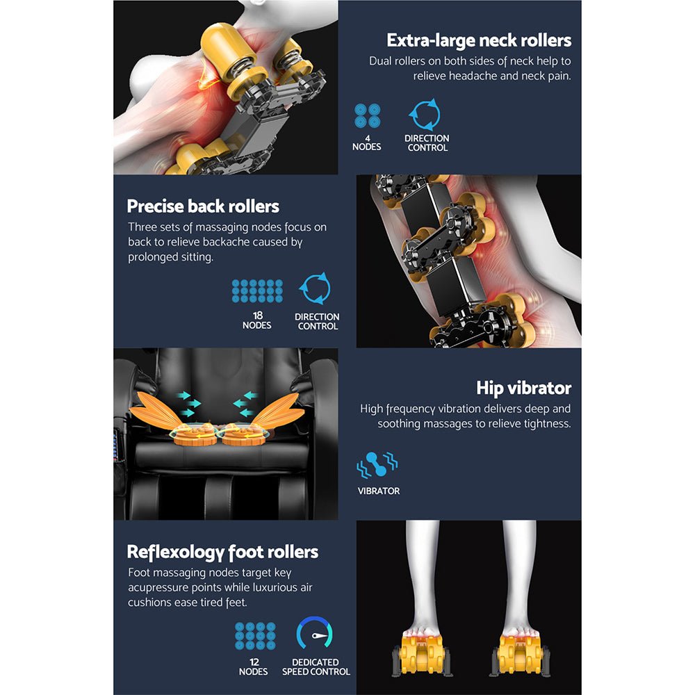 Massage Chair Electric Recliner Zero Gravity Massager - Furniture > Bar Stools & Chairs > Massage Chairs - Rivercity House & Home Co. (ABN 18 642 972 209) - Affordable Modern Furniture Australia