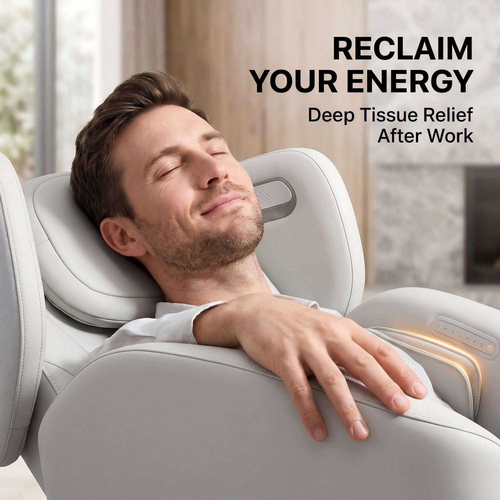 Massage Chair Electric Vibration Recliner Chair ZENO - Furniture > Bar Stools & Chairs > Massage Chairs - Rivercity House & Home Co. (ABN 18 642 972 209) - Affordable Modern Furniture Australia