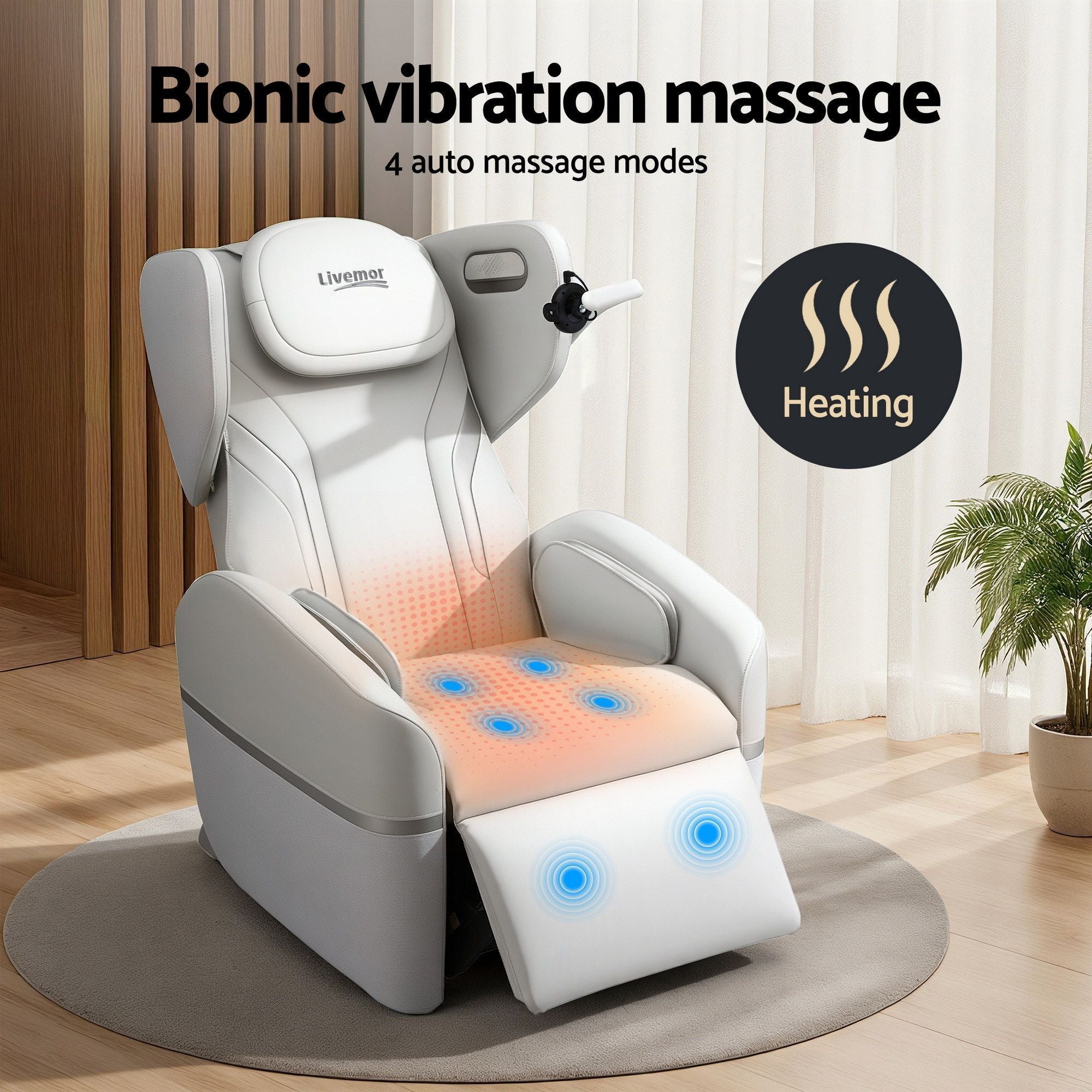 Massage Chair Electric Vibration Recliner Chair ZENO - Furniture > Bar Stools & Chairs > Massage Chairs - Rivercity House & Home Co. (ABN 18 642 972 209) - Affordable Modern Furniture Australia