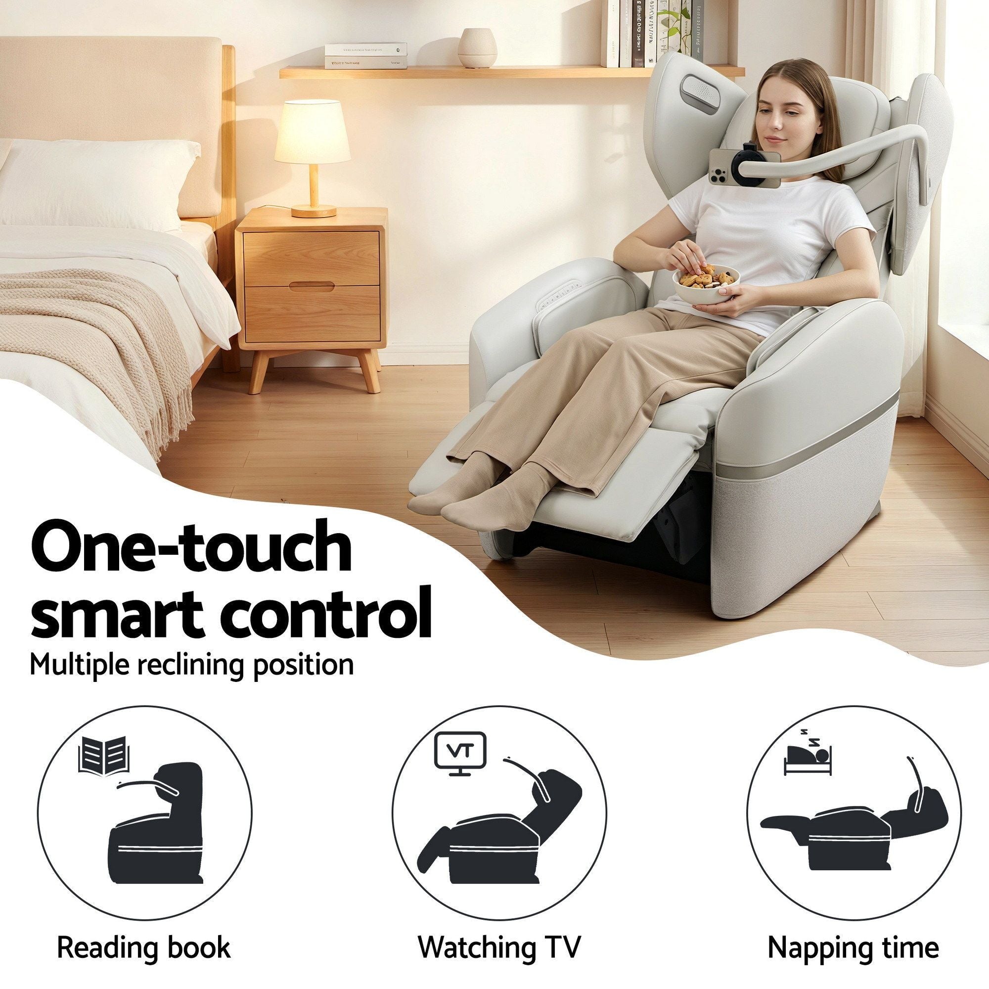 Massage Chair Electric Vibration Recliner Chair ZENO - Furniture > Bar Stools & Chairs > Massage Chairs - Rivercity House & Home Co. (ABN 18 642 972 209) - Affordable Modern Furniture Australia
