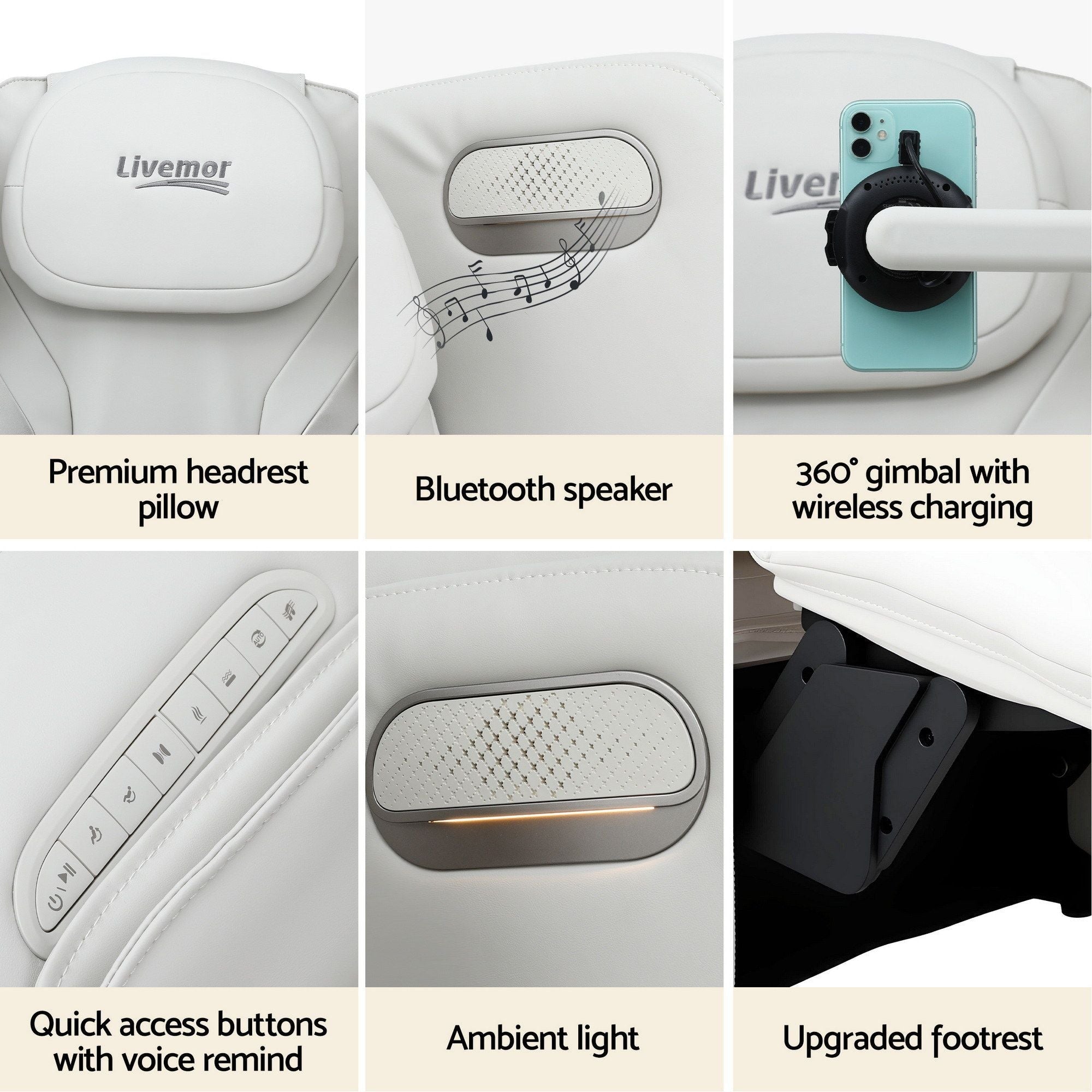 Massage Chair Electric Vibration Recliner Chair ZENO - Furniture > Bar Stools & Chairs > Massage Chairs - Rivercity House & Home Co. (ABN 18 642 972 209) - Affordable Modern Furniture Australia