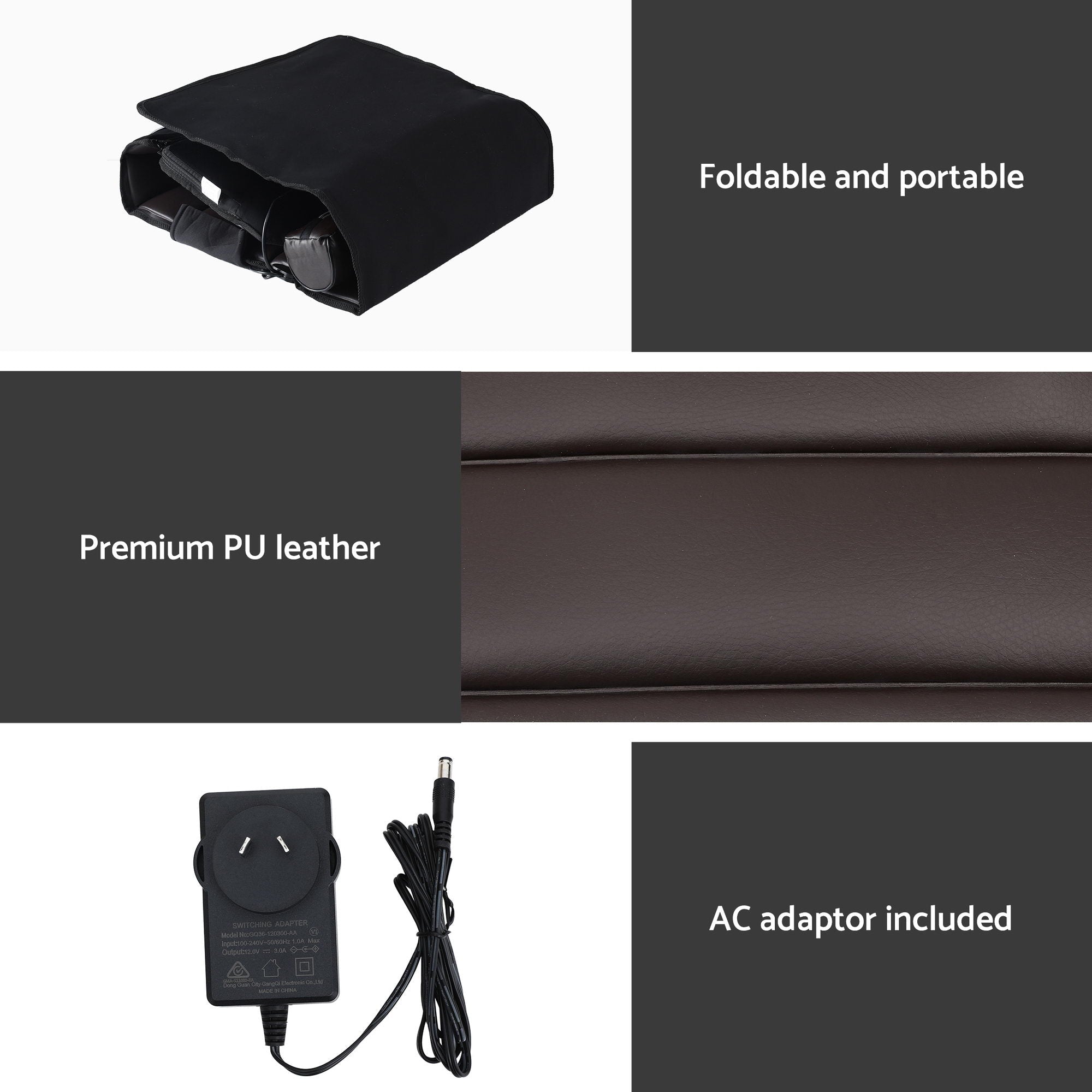 Massage Mat Kneading Neck Foot Massager Heated Vibration Airbag Mattress - Health & Beauty > Massage & Relaxation > Massagers - Rivercity House & Home Co. (ABN 18 642 972 209) - Affordable Modern Furniture Australia