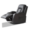 Massage Recliner Sofa Chair with 360° Swivel and Heated Massage - Black