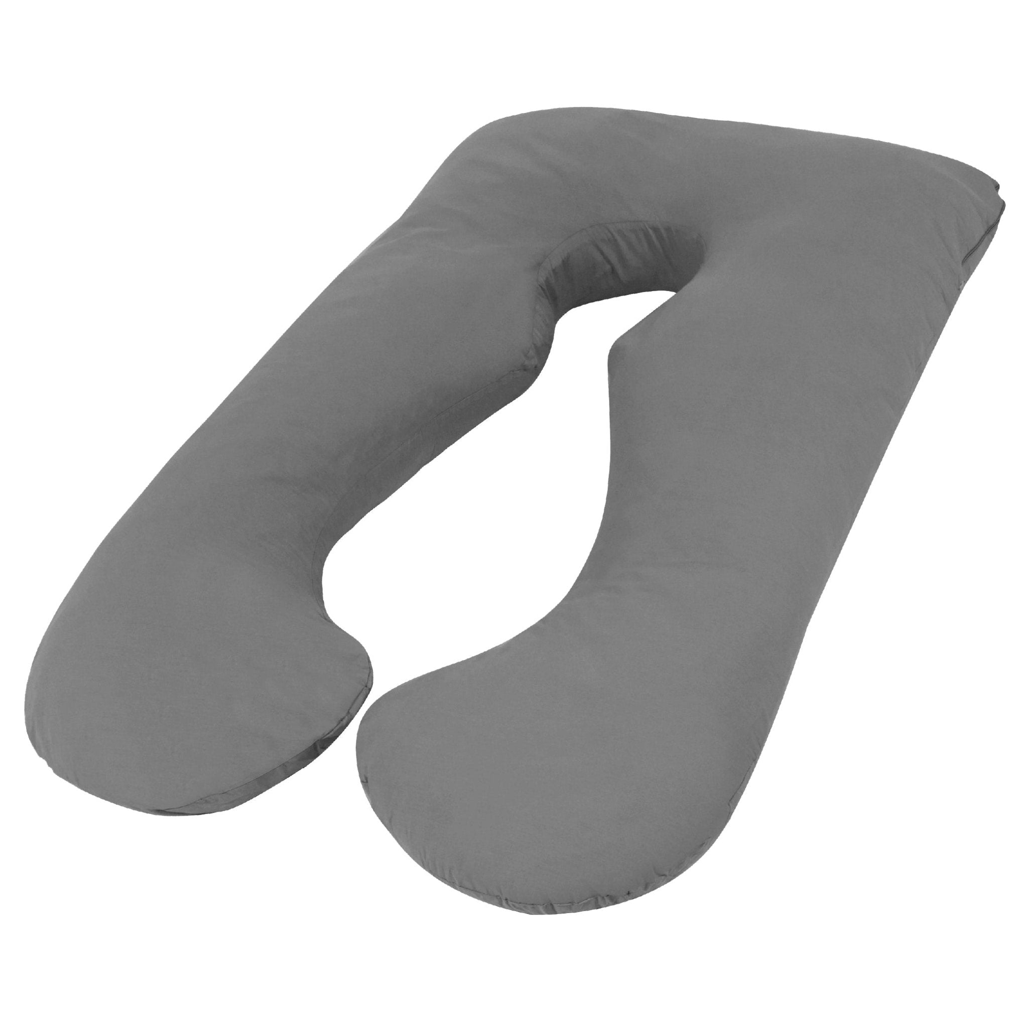 Maternity Pregnancy Nursing Body Pillow with Pillowcase 140x80cm - Grey - Home & Garden > Bedding > Pillows - Rivercity House & Home Co. (ABN 18 642 972 209) - Affordable Modern Furniture Australia