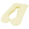Maternity Pregnancy Nursing Body Pillow with Pillowcase Included - Cream