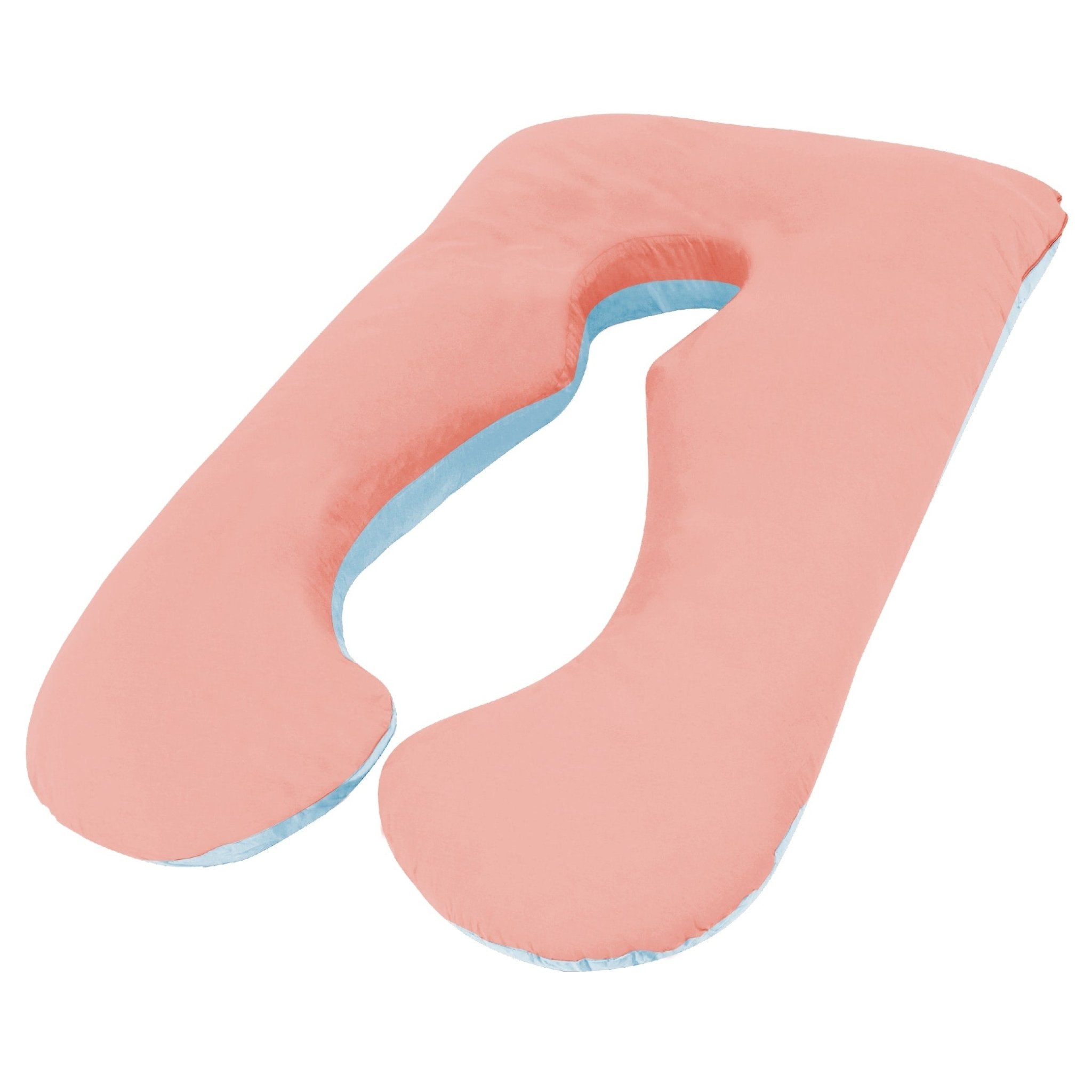 Maternity Pregnancy Nursing Body Pillow with Pillowcase - Light Pink x Sky - Home & Garden > Bedding > Pillows - Rivercity House & Home Co. (ABN 18 642 972 209) - Affordable Modern Furniture Australia