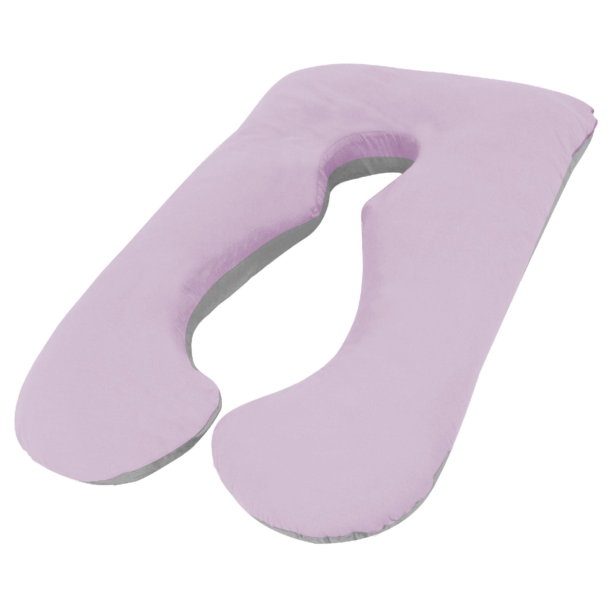 Maternity Pregnancy Nursing Sleeping Body Pillow with Pillowcase - Lilac x Grey - Home & Garden > Bedding > Pillows - Rivercity House & Home Co. (ABN 18 642 972 209) - Affordable Modern Furniture Australia