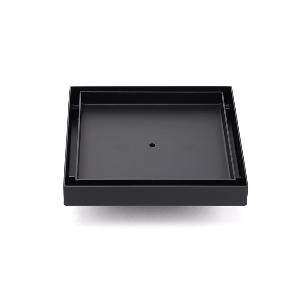 Matt Black 150x150mm Tile Insert Floor Drain Shower Grate 50mm Outlet Watermark - Furniture > Bathroom > Shower Heads & Screens - Rivercity House & Home Co. (ABN 18 642 972 209) - Affordable Modern Furniture Australia