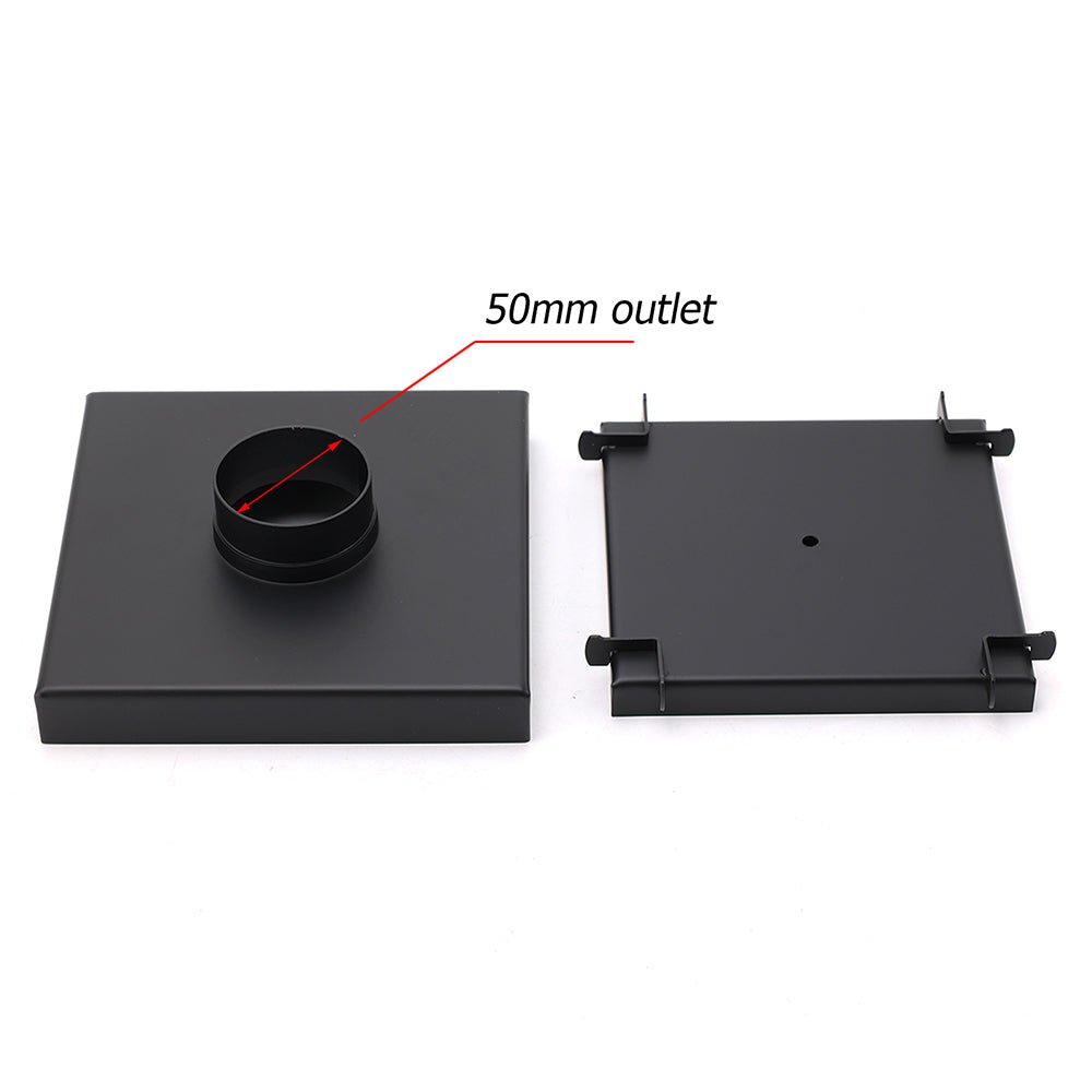 Matt Black 150x150mm Tile Insert Floor Drain Shower Grate 50mm Outlet Watermark - Furniture > Bathroom > Shower Heads & Screens - Rivercity House & Home Co. (ABN 18 642 972 209) - Affordable Modern Furniture Australia