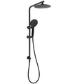 9" 2in1 Round Rainfall & 3-Mode Handheld Slide Rail Shower Set - Matte Black