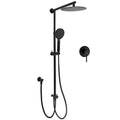 10" 2in1 Round Rain & Handheld Shower Set with Sliding Rail & Diverter Mixer - Matte Black