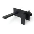 KYLINS Matte Black Wall Mount Basin Mixer Tap with Hot Cold Water Spout - Matte Black