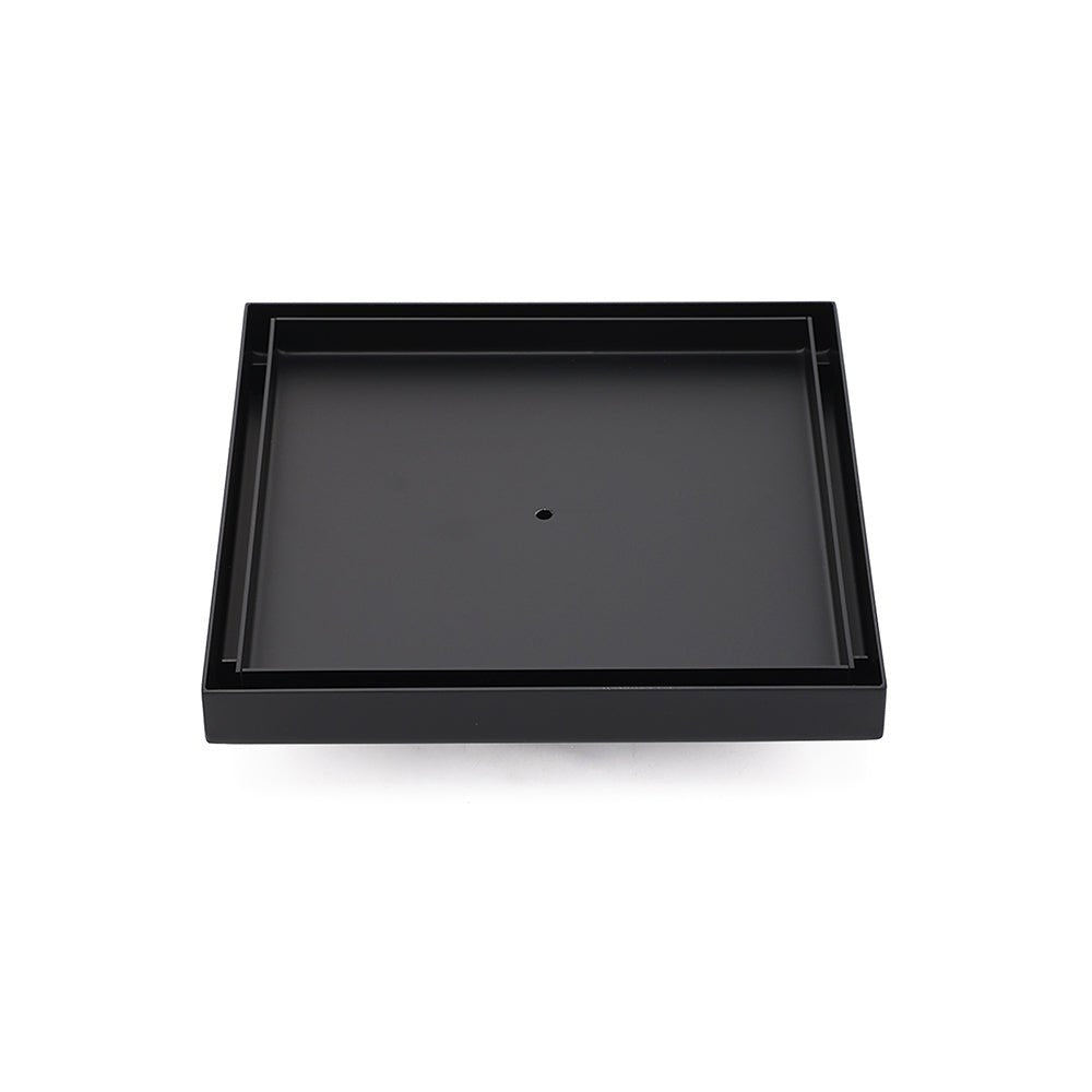 Matt Black Bathroom Big 200mm Tile Insert Floor Drain Shower Grate 50mm Outlet - Furniture > Bathroom > Shower Heads & Screens - Rivercity House & Home Co. (ABN 18 642 972 209) - Affordable Modern Furniture Australia