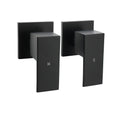 1/4 Turn Round Hot Cold Shower Vanity Tap Wall Set - Matte Black Brass