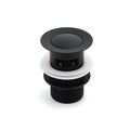32mm Push Pop Up Waste Plug Overflow Basin Sink Drain Outlet - Matte Black