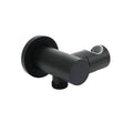 Brass Hand Shower Bracket Swivel Holder Wall Elbow Connector Water Inlet Kit - Matte Black