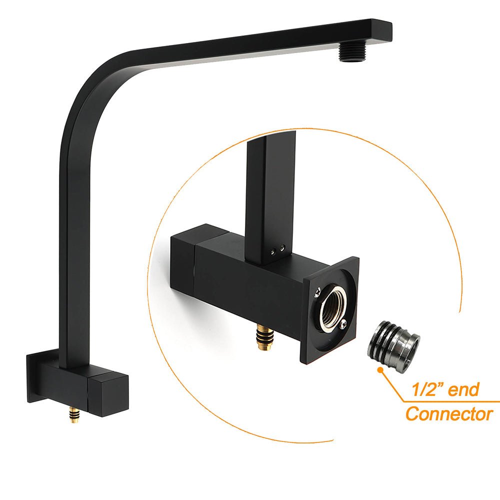 Matt Black Dual Shower Set 16" Rainfall Head 3 Modes Handheld Silding Rail Combo Twin Taps - Furniture > Bathroom > Shower Heads & Screens - Rivercity House & Home Co. (ABN 18 642 972 209) - Affordable Modern Furniture Australia