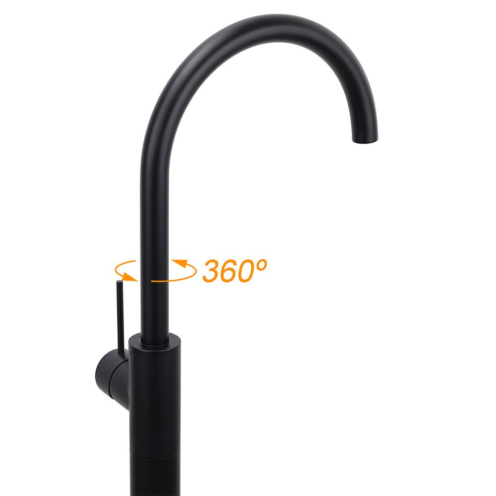Matt Black Indoor Bathtub Filler Free Standing Mixer Faucet Tap Spout Watermark - Furniture > Bathroom > Shower Heads & Screens - Rivercity House & Home Co. (ABN 18 642 972 209) - Affordable Modern Furniture Australia