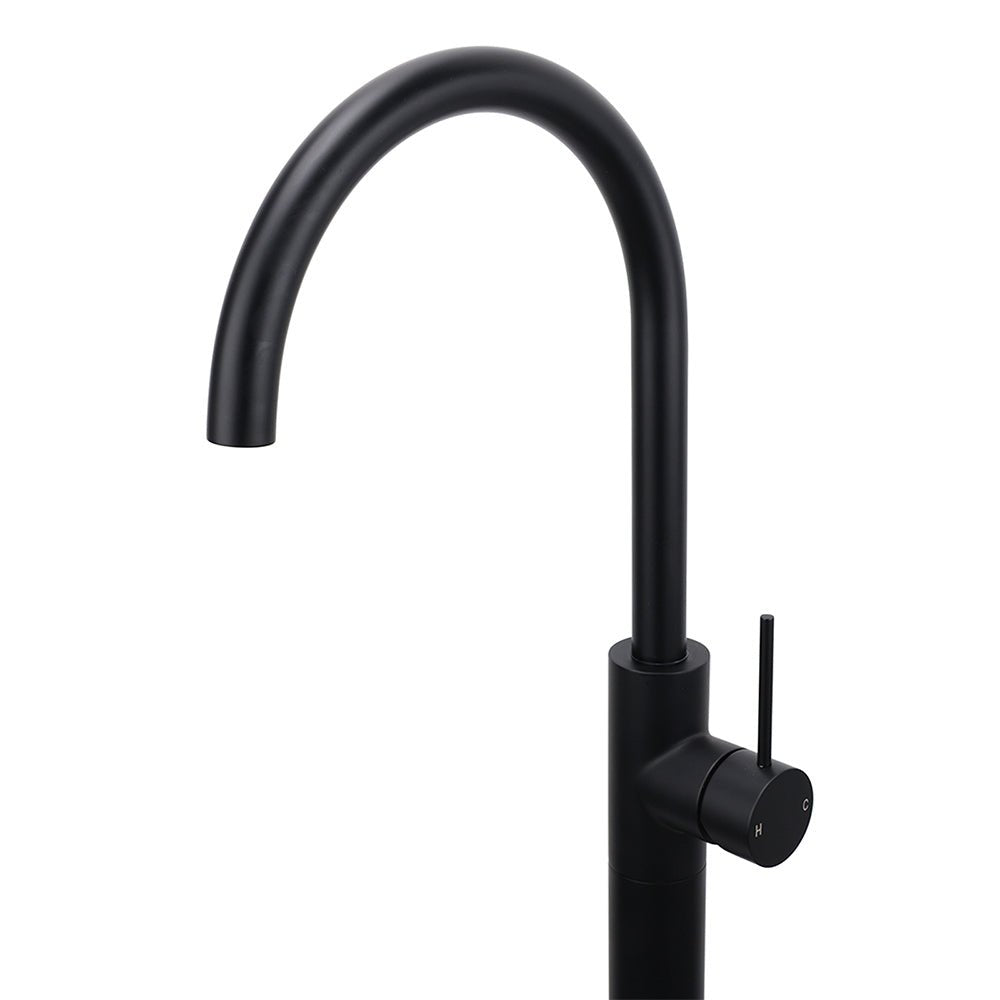 Matt Black Indoor Bathtub Filler Free Standing Mixer Faucet Tap Spout Watermark - Furniture > Bathroom > Shower Heads & Screens - Rivercity House & Home Co. (ABN 18 642 972 209) - Affordable Modern Furniture Australia