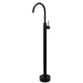 Indoor Freestanding Bathtub Mixer Faucet Tap with Watermark - Matte Black