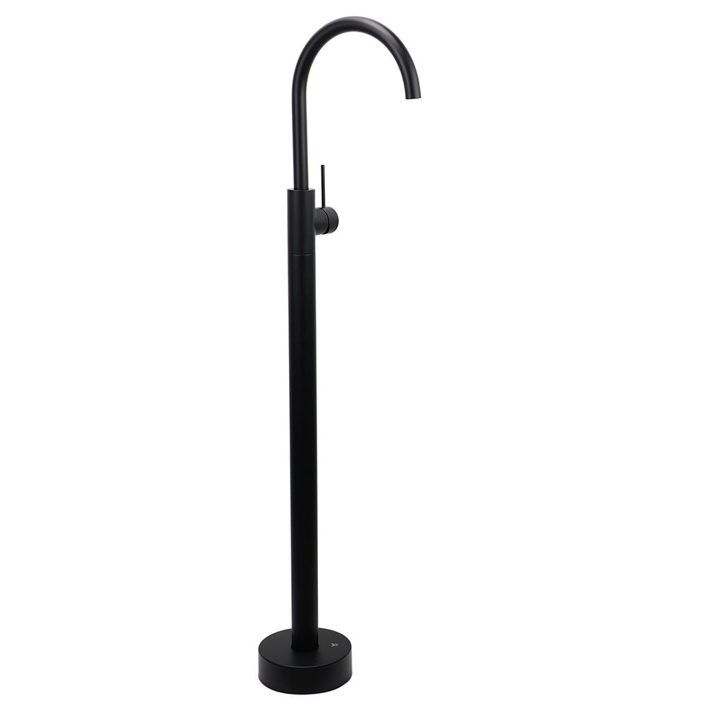 Matt Black Indoor Bathtub Filler Free Standing Mixer Faucet Tap Spout Watermark - Furniture > Bathroom > Shower Heads & Screens - Rivercity House & Home Co. (ABN 18 642 972 209) - Affordable Modern Furniture Australia