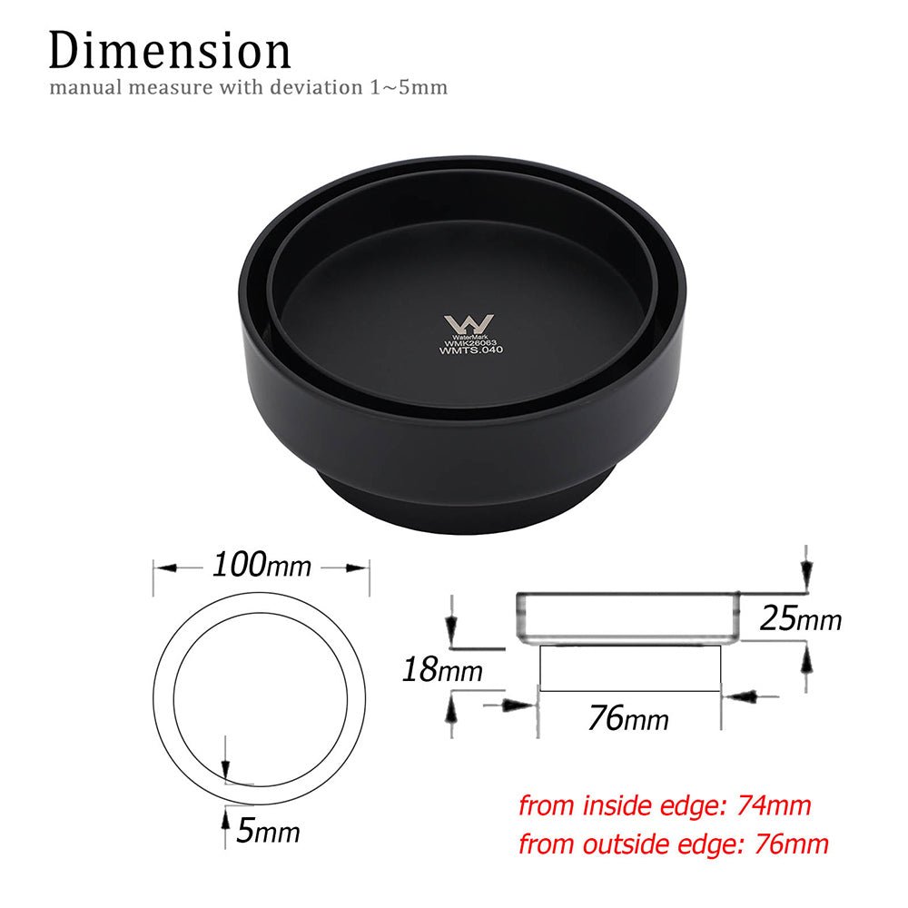 Matt Black Round 100mm Tile Insert Floor Drain Shower Grate 75mm Waste Outlet - Furniture > Bathroom > Shower Heads & Screens - Rivercity House & Home Co. (ABN 18 642 972 209) - Affordable Modern Furniture Australia