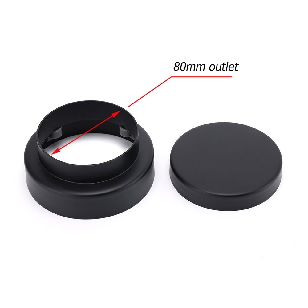 Matt Black Round 100mm Tile Insert Floor Drain Shower Grate 75mm Waste Outlet - Furniture > Bathroom > Shower Heads & Screens - Rivercity House & Home Co. (ABN 18 642 972 209) - Affordable Modern Furniture Australia