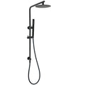 8" Matte Black 2-in-1 Rain & Handheld Shower Head with Wall Arm Set - Black