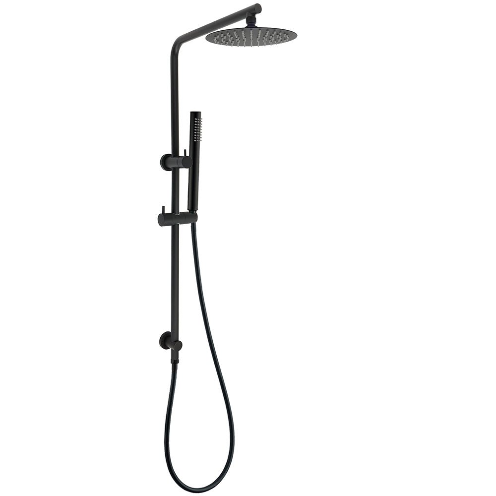 Matt Black Round 8" Rain Shower Head 3 Mode Handheld 2 in 1 Wall Arm Set - Furniture > Bathroom > Shower Heads & Screens - Rivercity House & Home Co. (ABN 18 642 972 209) - Affordable Modern Furniture Australia