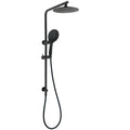 9" Matte Black Round Rainfall & Handheld Dual Shower Set with Sliding Rail - Matte Black