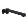 Wall Mounted Matte Black Round Basin Spout Faucet with 180° Swivel - Matte Black
