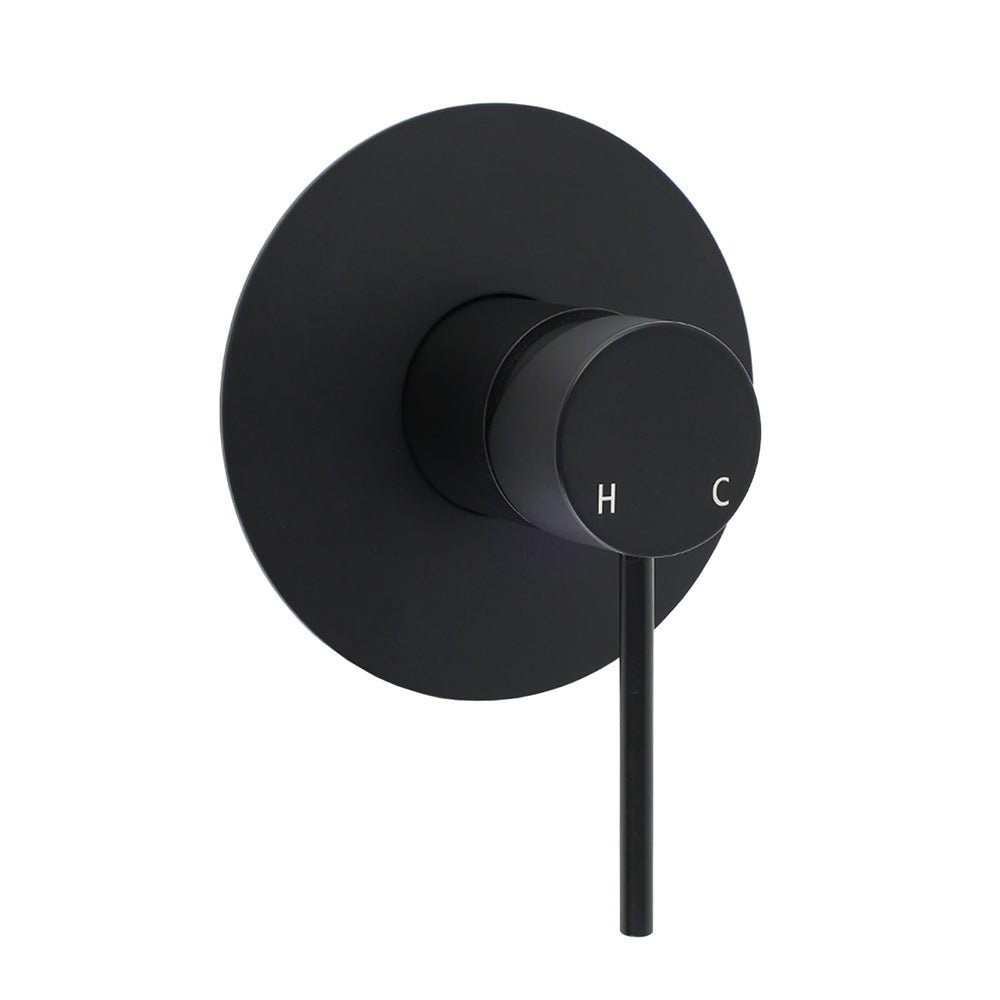 Matt Black Round Bath Concealed Shower Mixer Valve Hot Cold Water Tap Watermark - Furniture > Bathroom > Shower Heads & Screens - Rivercity House & Home Co. (ABN 18 642 972 209) - Affordable Modern Furniture Australia