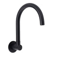 KYLINS Matte Black Wall Mounted Round Gooseneck Bath Tub Filler Spout - Matte Black