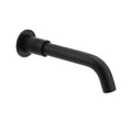 Matte Black Stainless Steel Round Wall Mount Basin Faucet with Bubble Water Outlet and Bath Tub Spout Set - Black