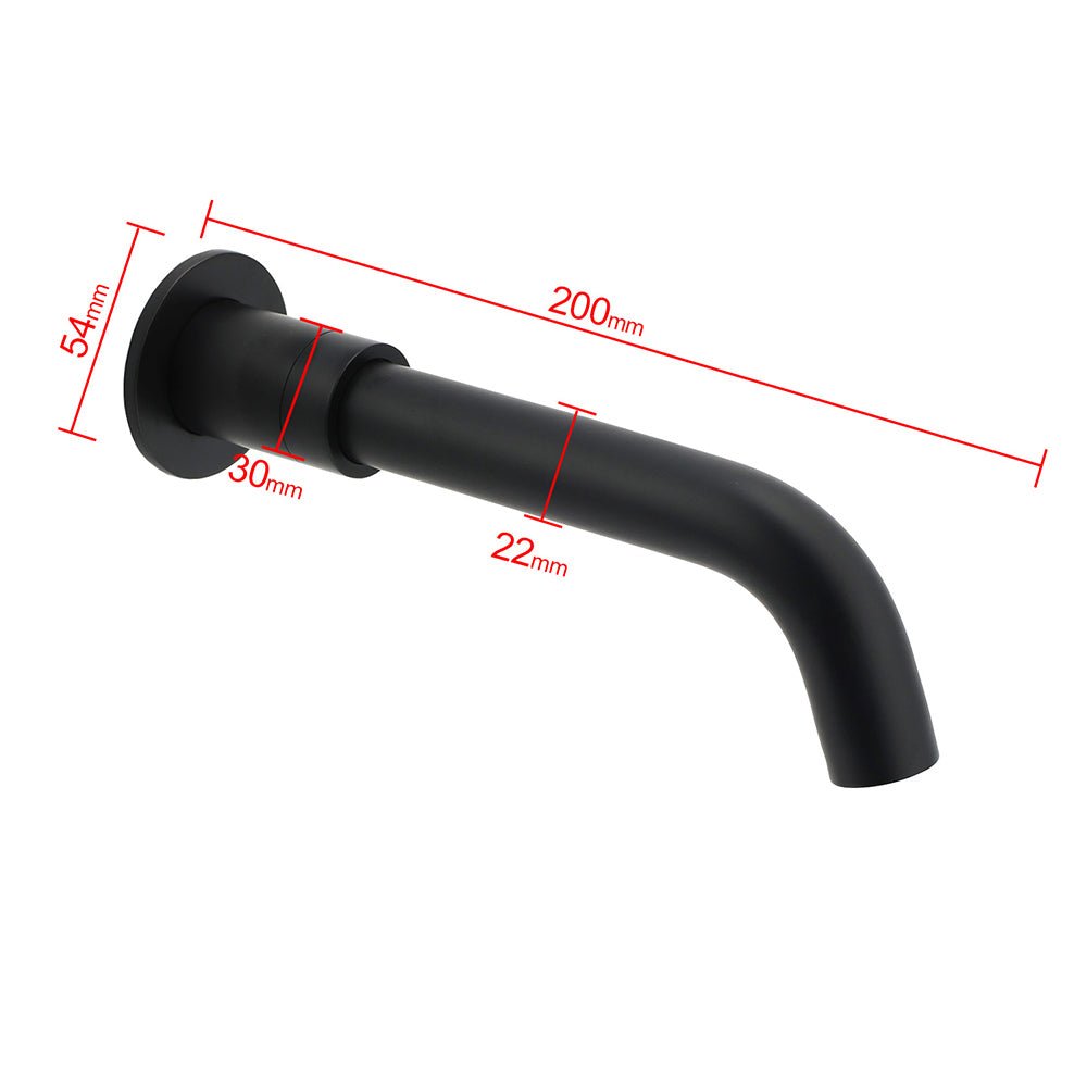 Matt Black Round Wall Mount Basin Faucet Bubble Water Outlet Bath Tub Spout Set - Furniture > Bathroom > Shower Heads & Screens - Rivercity House & Home Co. (ABN 18 642 972 209) - Affordable Modern Furniture Australia