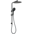 12" Large Round Rain Shower Set with Handheld & Sliding Rail - Matte Black