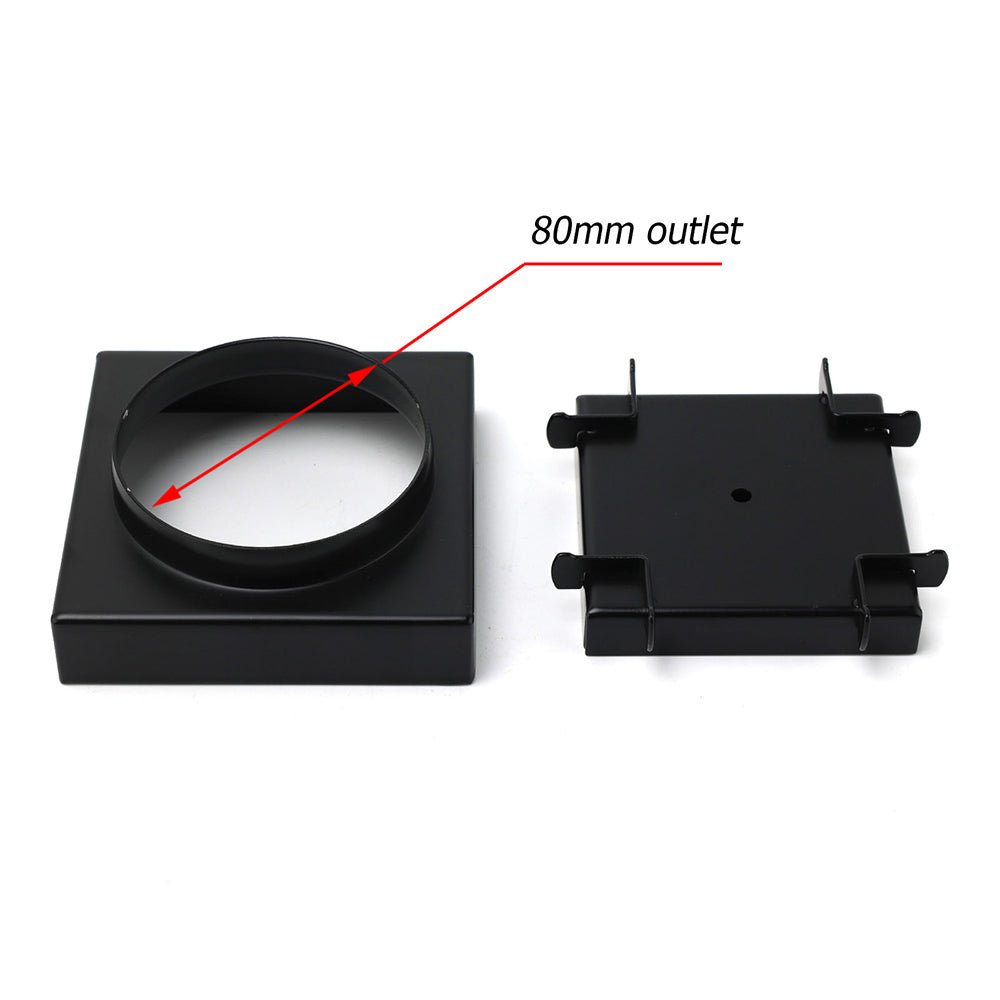 Matt Black Square 100x100mm Tile Insert Floor Drain Shower Grate 80mm Outlet Waste - Furniture > Bathroom > Shower Heads & Screens - Rivercity House & Home Co. (ABN 18 642 972 209) - Affordable Modern Furniture Australia