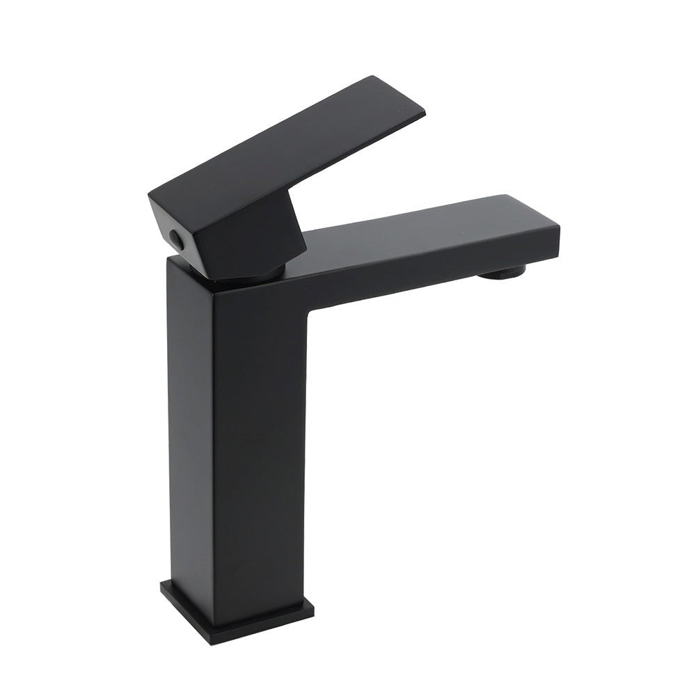 Matt Black Square Basin Counter Flick Mixer Tap Bathroom Vanity Faucet Outlet - Furniture > Bathroom > Shower Heads & Screens - Rivercity House & Home Co. (ABN 18 642 972 209) - Affordable Modern Furniture Australia
