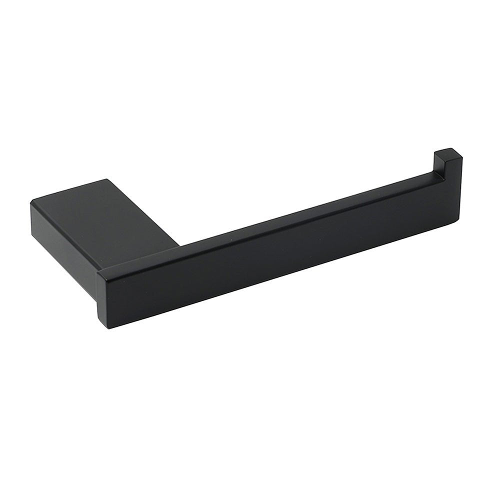 Matt Black Square Cubic Toilet Paper Roll Tissue Roll Holder Rack Wall Hook Kit - Home & Garden > Bathroom Accessories > Shower Accessories - Rivercity House & Home Co. (ABN 18 642 972 209) - Affordable Modern Furniture Australia