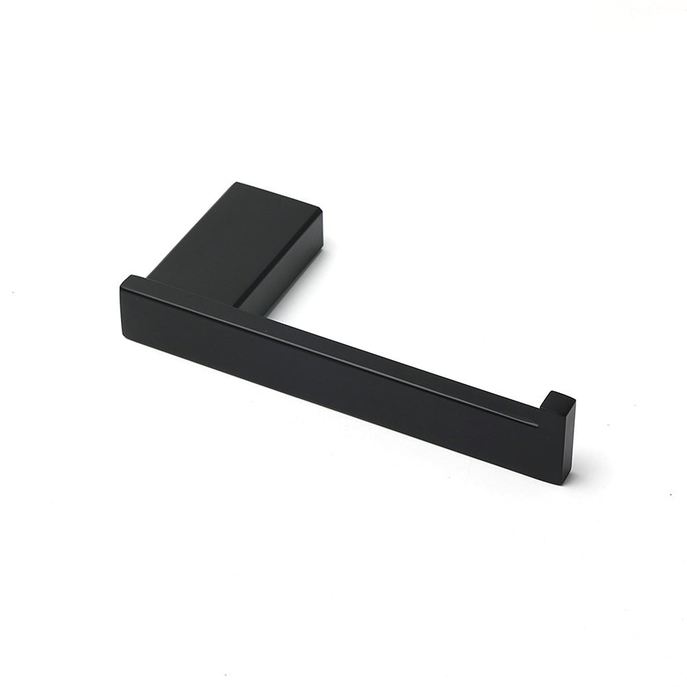 Matt Black Square Cubic Toilet Paper Roll Tissue Roll Holder Rack Wall Hook Kit - Home & Garden > Bathroom Accessories > Shower Accessories - Rivercity House & Home Co. (ABN 18 642 972 209) - Affordable Modern Furniture Australia