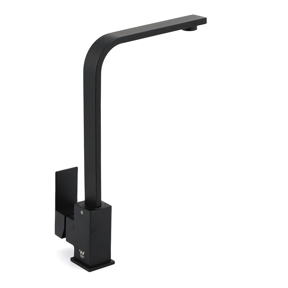 Matt Black Square Gooseneck 360 Swivel Laundry Sink Kitchen Mixer Faucet Tapware - Furniture > Bathroom > Shower Heads & Screens - Rivercity House & Home Co. (ABN 18 642 972 209) - Affordable Modern Furniture Australia