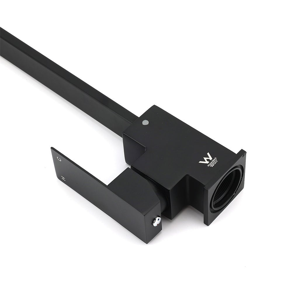 Matt Black Square Gooseneck 360 Swivel Laundry Sink Kitchen Mixer Faucet Tapware - Furniture > Bathroom > Shower Heads & Screens - Rivercity House & Home Co. (ABN 18 642 972 209) - Affordable Modern Furniture Australia