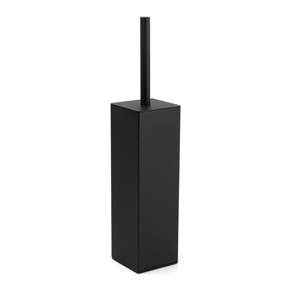 Matt Black Square Stainless Steel Bathroom Accessory Toilet Brush Holder Cup Set - Home & Garden > Bathroom Accessories > Shower Accessories - Rivercity House & Home Co. (ABN 18 642 972 209) - Affordable Modern Furniture Australia