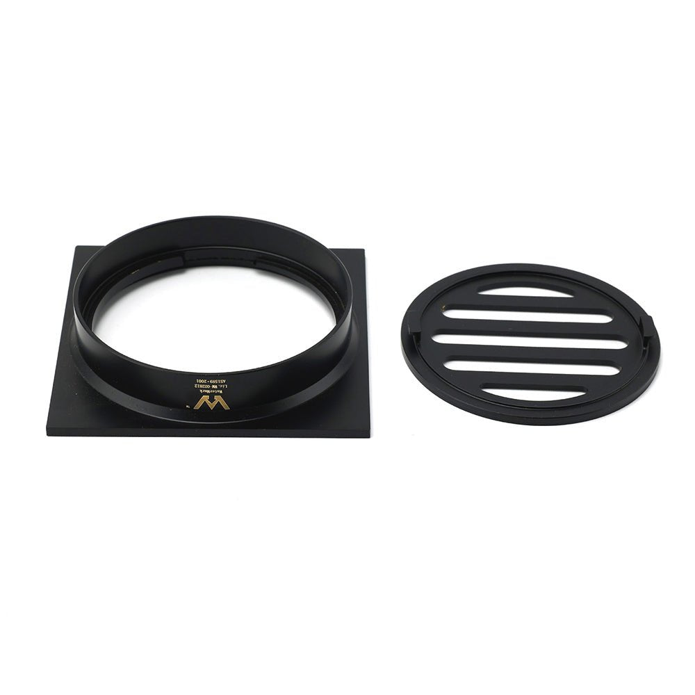Matt Black Stainless Steel 85x85mm Small Square Shower Grate Floor Drain 72mm Outlet - Furniture > Bathroom > Shower Heads & Screens - Rivercity House & Home Co. (ABN 18 642 972 209) - Affordable Modern Furniture Australia